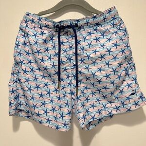 Properly Tied Boys Swim Trunks, Size 7, starfish print